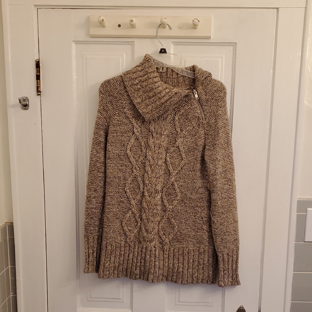 Old Navy Cowl Neck Cable Knit Sweater - Brown